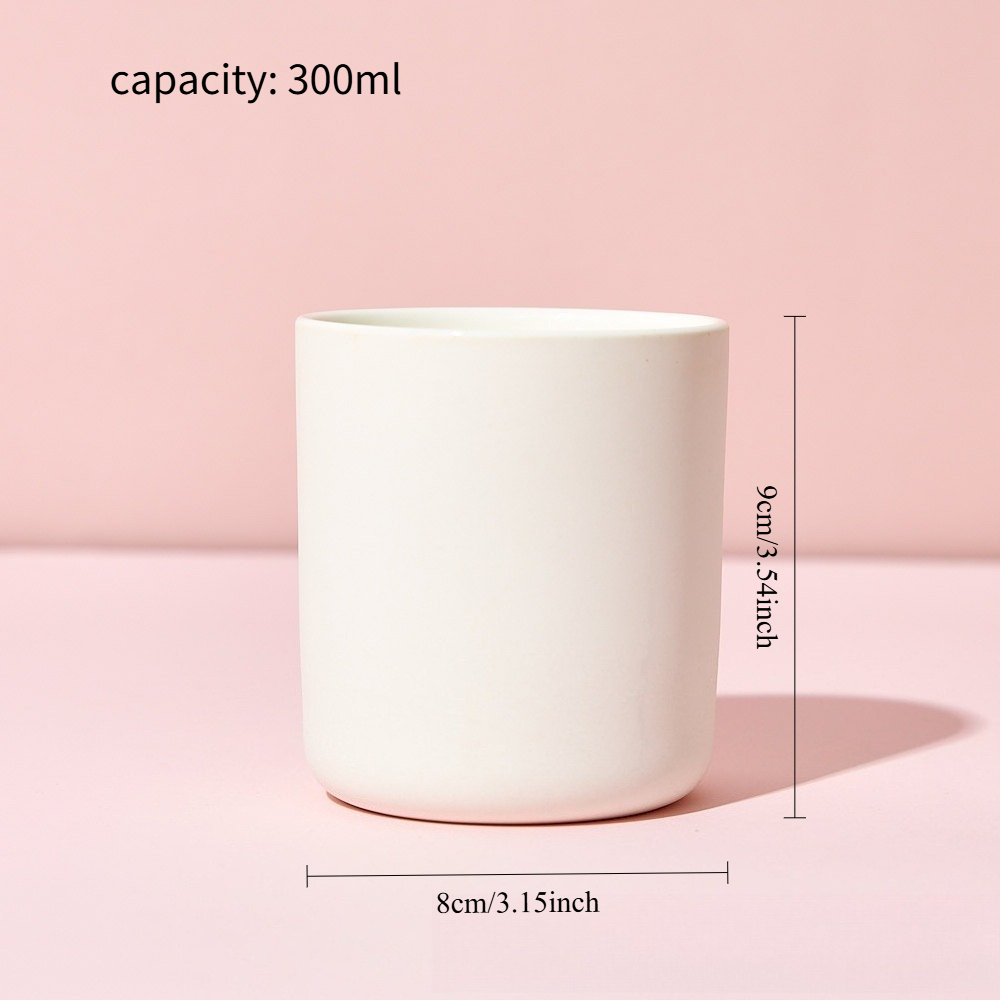 空のマットホワイトガラスキャンドルホルダー、木製キャップ付き - Candle Making Jars With Lids のレビューと価格