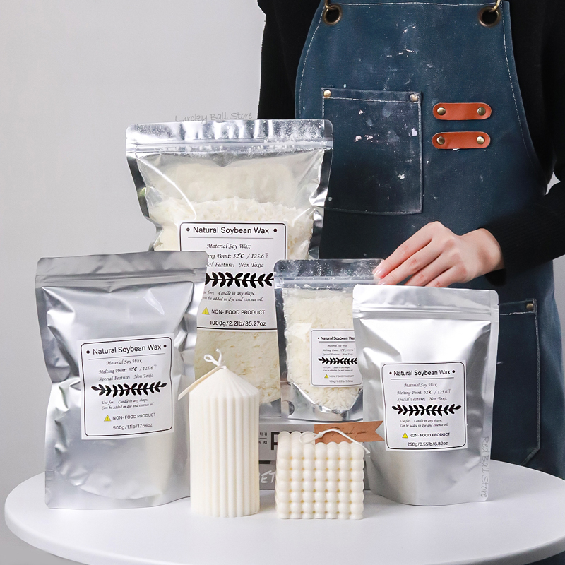 1000g 500g 250g 100g 天然大豆ワックス  - Candle Making Kits のレビューと価格