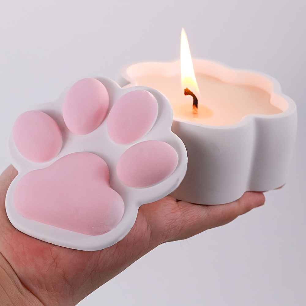 猫の爪型収納ボックスシリコンモールドDIY蓋付きキャンドルジ - Candle Making Jars With Lids のレビューと価格