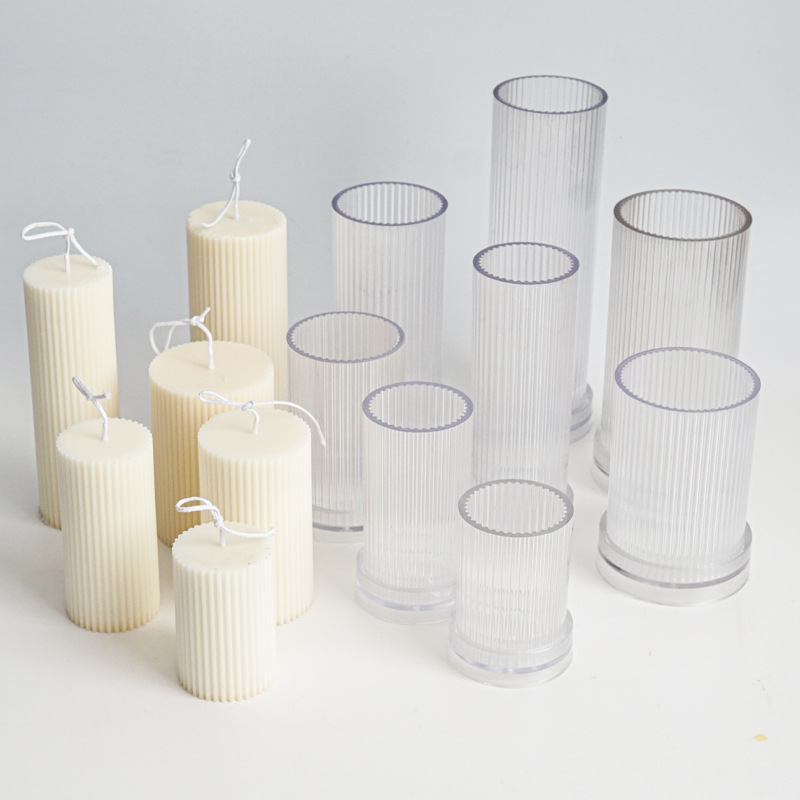新しい DIY ピンストライプラウンド細かい歯円筒キャンドル - Candle Making Kits のレビューと価格