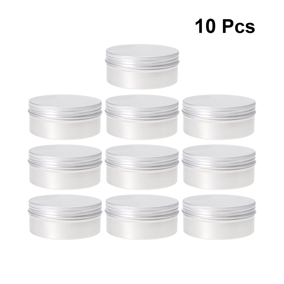 10個入り、ねじ込み式のアルミ製ボトルサンプル容器。再利用可 - Tin Container Lid のレビューと価格