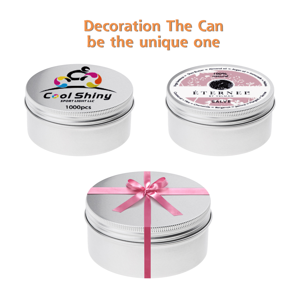蓋付きの化粧品容器 15ml アルミ製 銀色のねじ式蓋付きジ - Tin Container Lid のレビューと価格