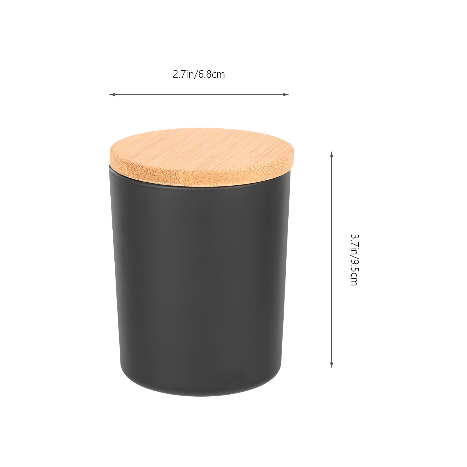 竹製の蓋が付いたガラス製キャンドルジャー4個セット。アロマワ - Candle Making Jars With Lids のレビューと価格
